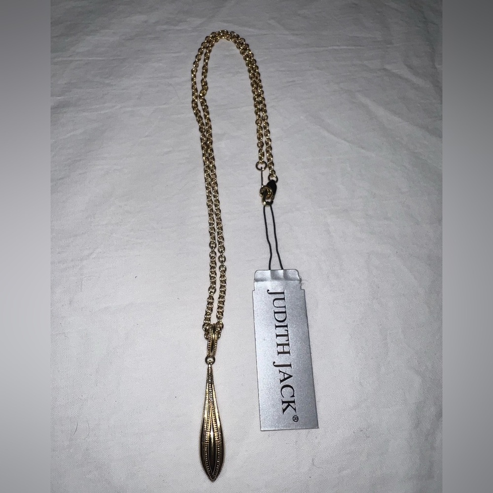 Judith Jack 925 Gold Teardrop Necklace